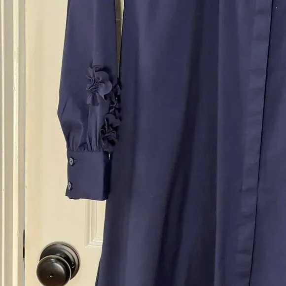 Chico's Midnight Blue Applique Shirt Dress - size 3 (16) - Picture 3 of 8